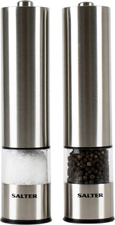 Salter 2 li Şeffaf Gövde Elektrikli Tuz ve Karabiber Değirmeni